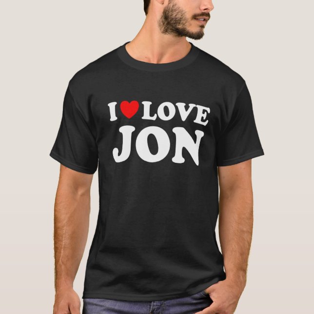 Camiseta Eu Amo Jon I Heart Jon (Frente)