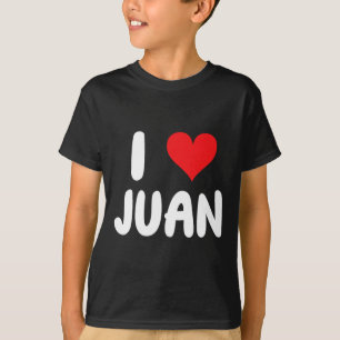 Camiseta Eu Amo Juan - Coração - Nome