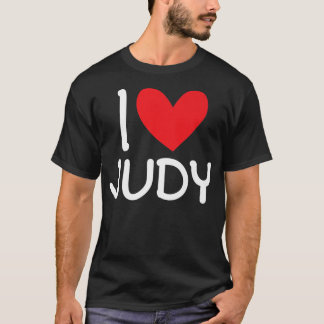 Camiseta Eu Amo Judy Name Personalizar Menina Mulher BFF Fr