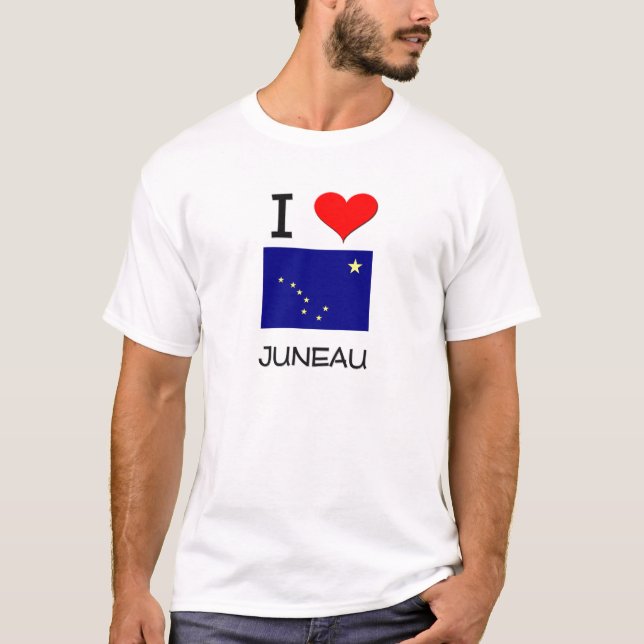 Camiseta Eu amo JUNEAU Alaska (Frente)
