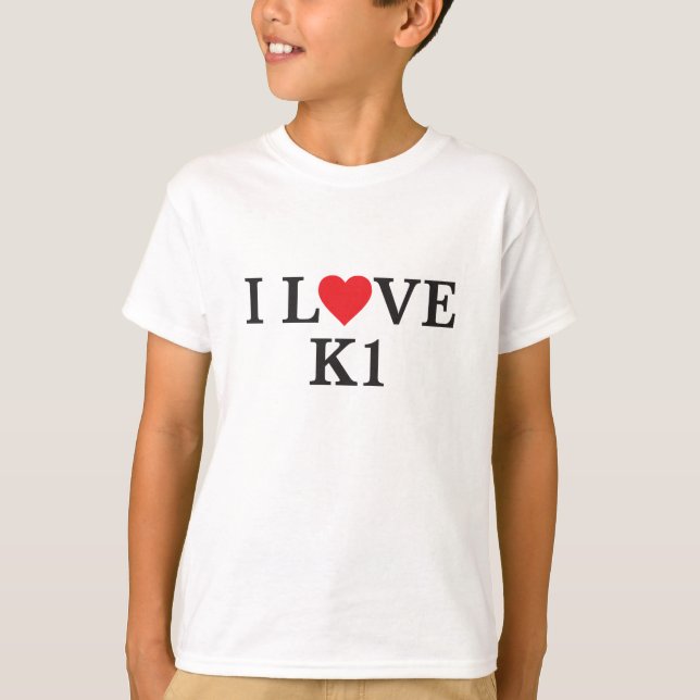 Camiseta Eu amo K1 (Frente)