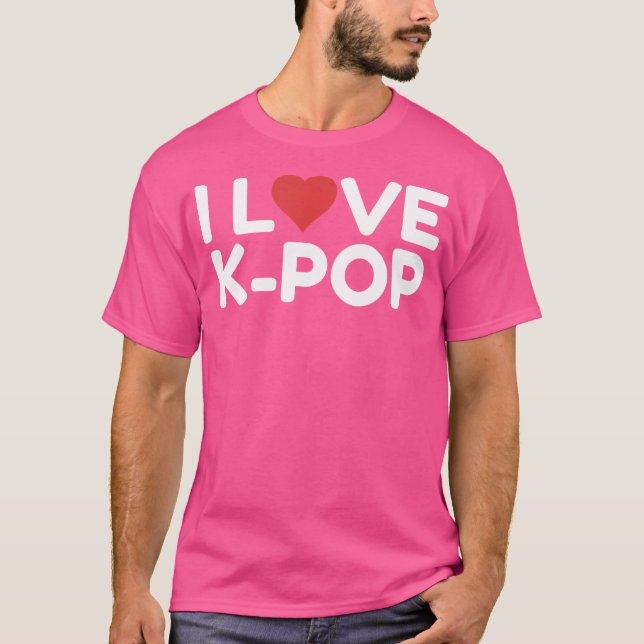 Camiseta Eu Amo K-Pop (Frente)