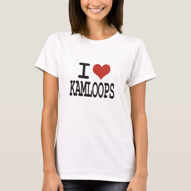 Camiseta Eu amo Kamloops (Frente)