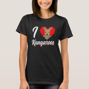 Camiseta Eu Amo Kangaroos Animal Kangaroo Austrália