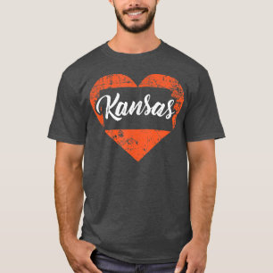 Camiseta Eu Amo Kansas, Feliz Orgulho Estatal Engraçado Tri