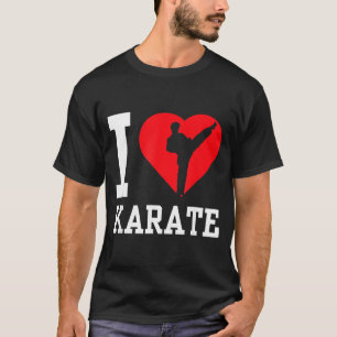 Camiseta Eu Amo Karate Cinturão Lutador Treinador Artes Mar