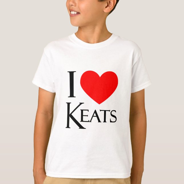 Camiseta Eu Amo Keats (Frente)