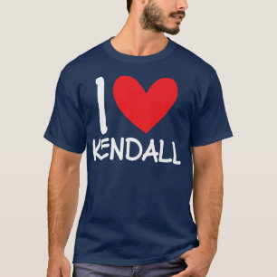 Camiseta Eu Amo Kendall Name Personalizado Girl Woman BFF F