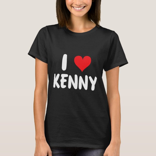 Camiseta Eu Amo Kenny - Coração - Nome  (Frente)