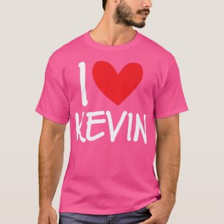 Camiseta Eu Amo Kevin Name Personalizado Men Cara Amigo BFF