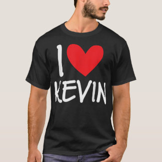 Camiseta Eu Amo Kevin Name Personalizado Men Cara Amigo BFF