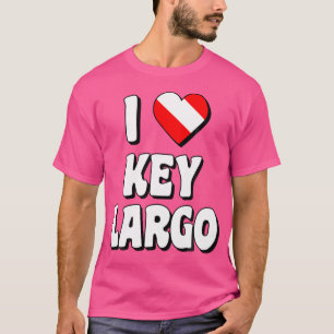 Camiseta Eu Amo Key Largo Scuba Diver I Heart Key Largo Div