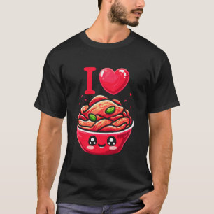 Camiseta Eu Amo Kimchi Fermentação Amante de Comida Coreana