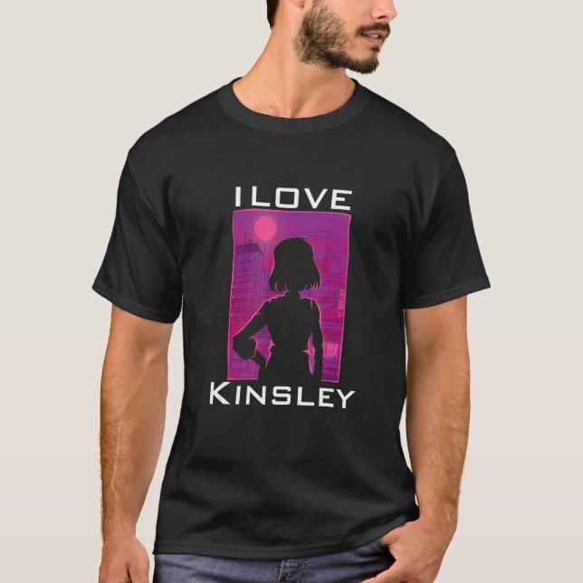 Camiseta Eu amo Kinsley (Frente)