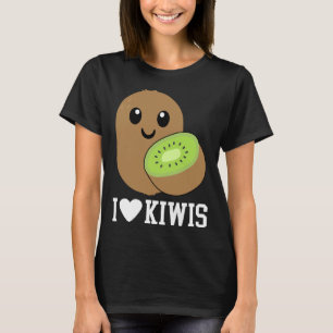 Camiseta Eu Amo Kiwis Cute Kiwis Figurume Kiwi