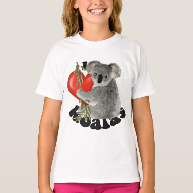 Camiseta Eu amo Koalas (Frente)