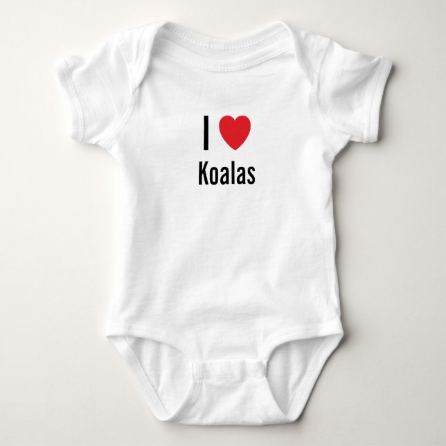 Camiseta Eu amo Koalas Baby Jumper (Frente)