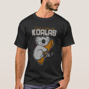 Camiseta Eu Amo Koalas Ok, Bonita, Austrália Retro