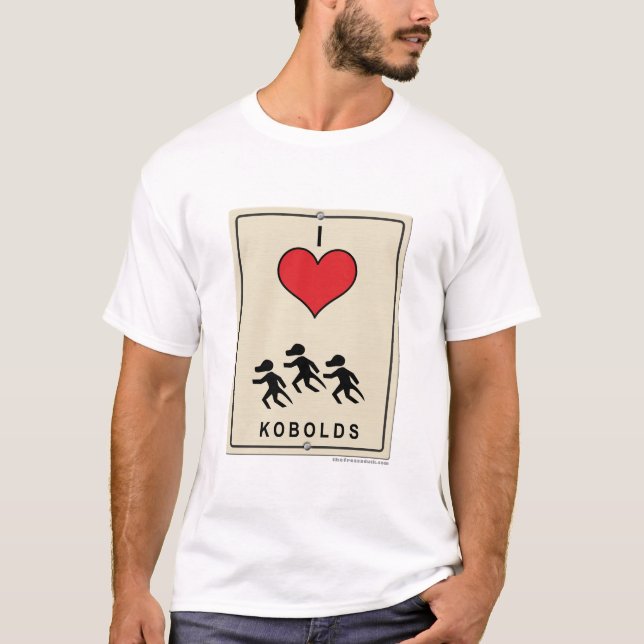 Camiseta Eu amo Kobolds (Frente)