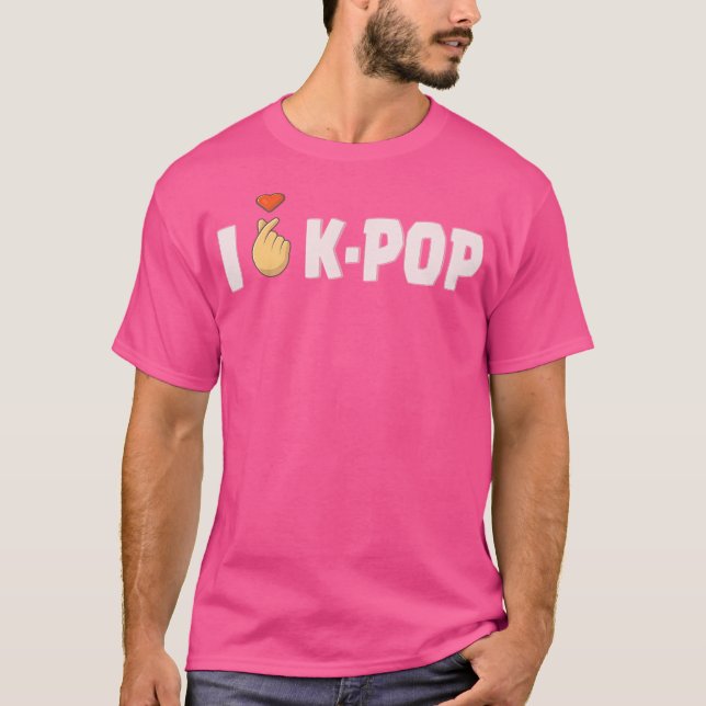Camiseta Eu Amo Kpop K-Pop (Frente)