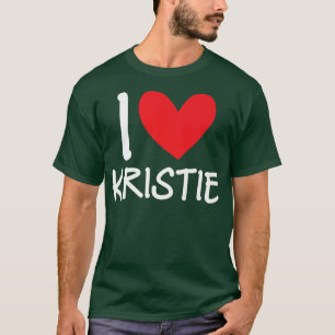 Camiseta Eu Amo Kristie Name Personalizado Menina Mulher BF
