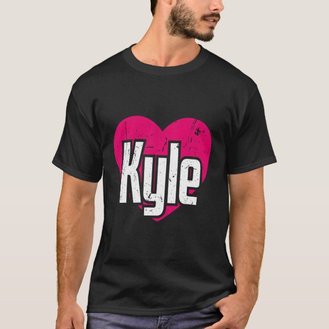 Camiseta Eu Amo Kyle Primeiro Nome Ele Kyle (Frente)