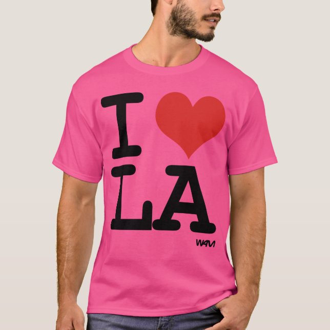 Camiseta Eu amo LA Los Angeles (Frente)