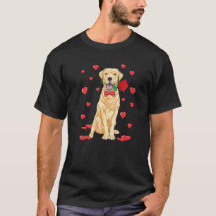 Camiseta Eu Amo Labrador Retriever Heart Dia de os namorado