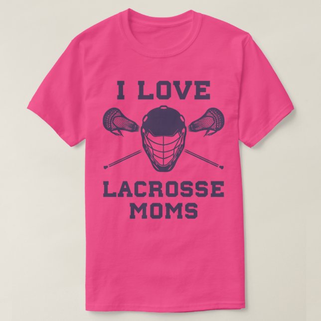 Camiseta Eu Amo Lacrosse Mães Funny Lax (Frente do Design)