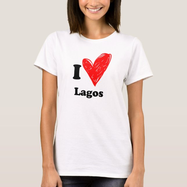 Camiseta Eu amo Lagos (Frente)