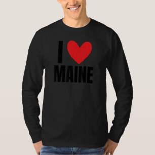 Camiseta Eu Amo Lagosta de Maine Portland Lewison Bangor Pi