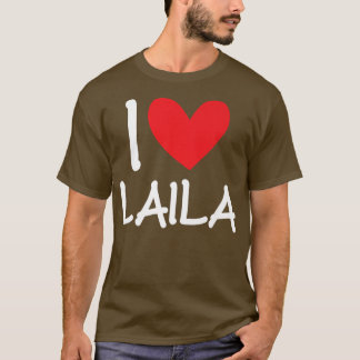 Camiseta Eu Amo Laila Nome Menina Personalizada Mulher BFF 