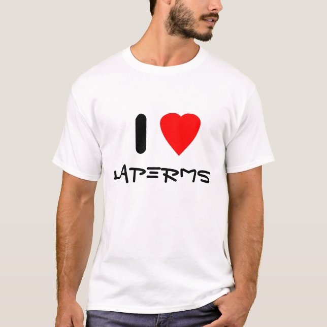 Camiseta Eu amo LaPerms (Frente)