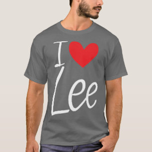 Camiseta Eu Amo Lee Nome Homem Personalizado BFF Amigo Ele