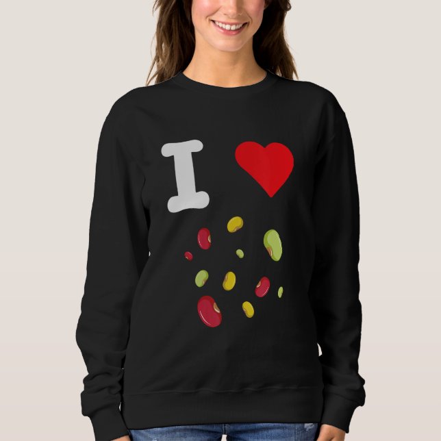 Camiseta Eu Amo Leguminosas De Feijão Pulso Fava Pinto Li (Frente)