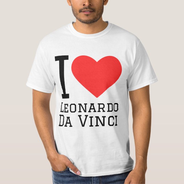 Camiseta Eu amo Leonardo da Vinci (Frente)