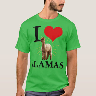 Camiseta Eu Amo Lhamas