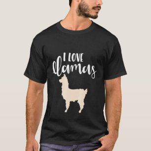 Camiseta Eu Amo Lhamas Adulto Juventude