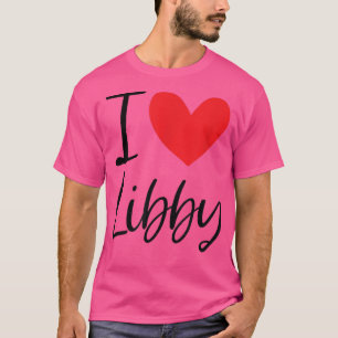 Camiseta Eu Amo Libby Name Personalised Girl Woman BFF Frie