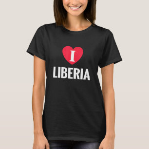 Camiseta Eu amo Libéria Viagem do País Residencial Patrióti