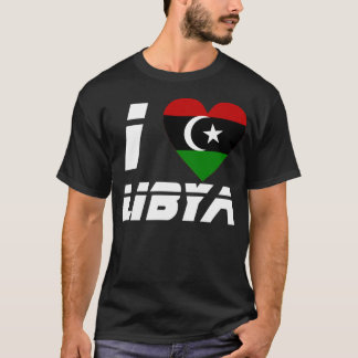 Camiseta Eu amo Líbia