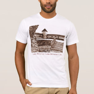 Camiseta Eu Amo Lida Belarus Architecture Castle Sketch