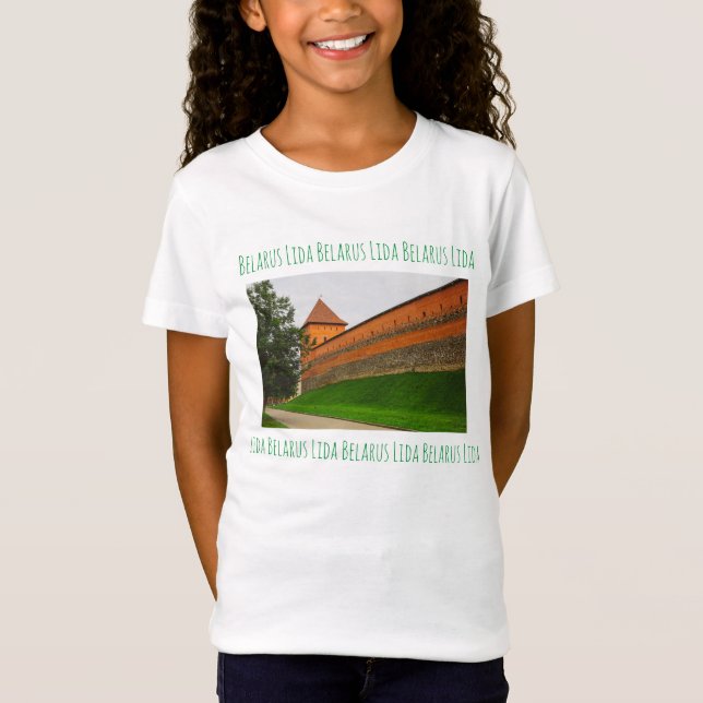 Camiseta Eu Amo Lida Belarus Arquitetura Castelo (Frente)
