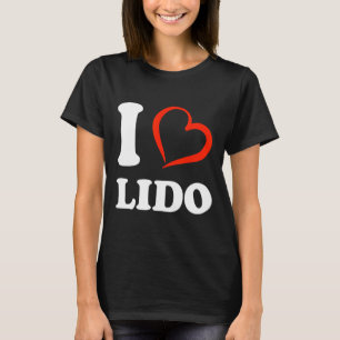 Camiseta Eu Amo Lido Beach Sarasota Pôrs do sol Heart Lido