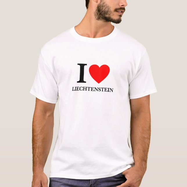 Camiseta Eu amo Liechtenstein (Frente)