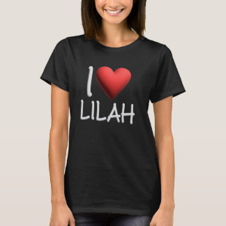Camiseta Eu Amo Lilah Nome Menina Personalizada Amiga H