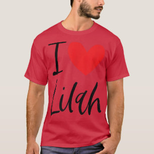 Camiseta Eu Amo Lilah Nome Menina Personalizada Mulher BFF 