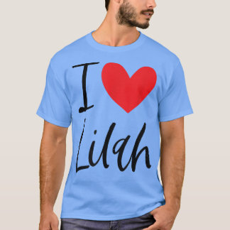 Camiseta Eu Amo Lilah Nome Menina Personalizada Mulher BFF 