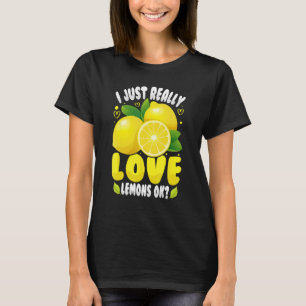 Camiseta Eu Amo Limões Ok Fruta De Citros Bonitos Lem