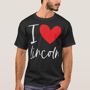 Camiseta Eu Amo Lincoln Name Personalizado Boy Man BFF Frie